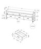 Monarch Specialties Inc. Black/Mango 72" Wood-Look TV Stand with 3 Drawers-2