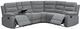 Coaster® David 3-piece Smoke Upholstered Motion Sectional with Pillow Arms -1
