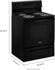 Whirlpool® 30" Black Freestanding Electric Range-2