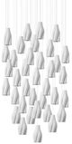 Currey & Company Posh Silver/White 36-Light Multi-Drop Pendant-1