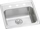 Elkay Lustertone® Classic Lustrous Satin 19" x 18" x 6-1/2" 3-Hole Single Bowl Drop-In ADA Sink with Perfect Drain®-0