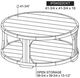 International Furniture Direct Balam Stained White Round Cocktail Table-2