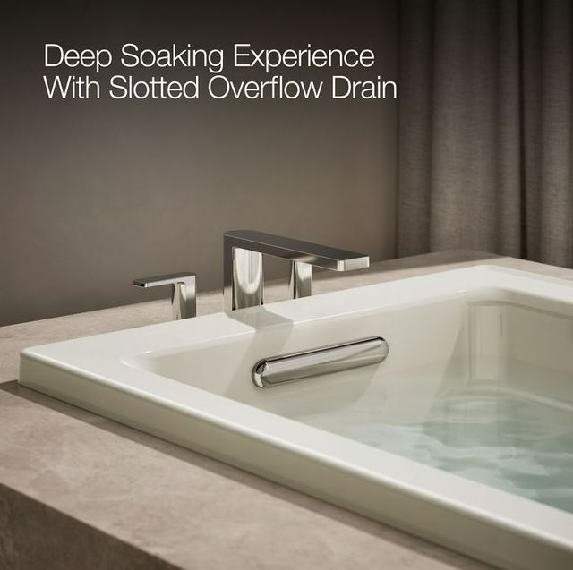 KOHLER® Archer® Biscuit 66" x 32" Drop-In Whirlpool Bath with Bask® Heated Surface-3