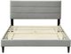 Bernards Willa Gray Upholstered Queen Panel Bed-2