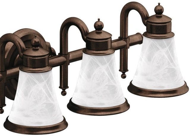 Moen® Waterhill® Oil Rubbed Bronze Four Globe Bath Light-1