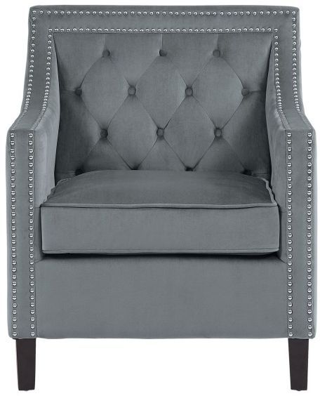 Mazin Furniture Grazioso Dark Gray Accent Chair-0