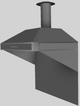 Vent-A-Hood® A Series 42" Gunsmoke Retro Style Wall Mounted Range Hood-4