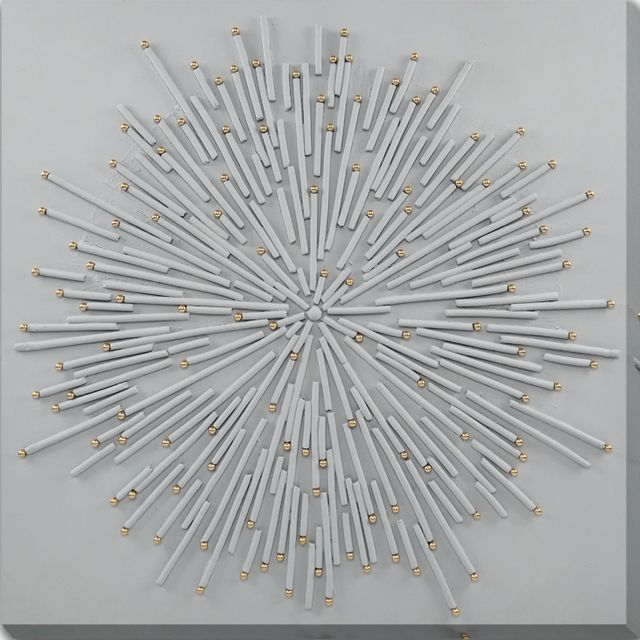 Classy Living Timeless White Starburst Wall Art-0