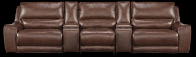 Signature Design by Ashley® Silverbrooke 5-Piece Canyon Power Reclining Sectional with Storage Consoles-0