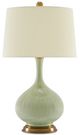 Currey & Company Cait Grass Green/Antique Brass Table Lamp-0