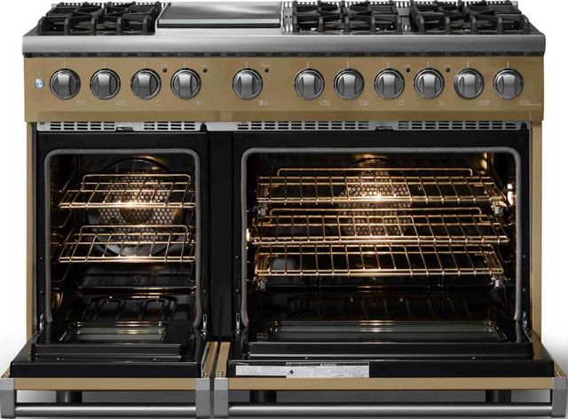 Viking® 5 Series 48" Golden Hour Pro Style Dual Fuel (NG) Range with Polished Chrome Trim-1