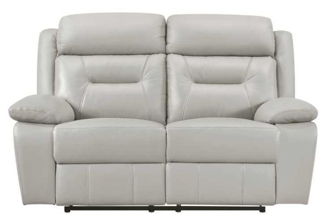 Homelegance® Laconia Silver Double Manual Reclining Loveseat-2