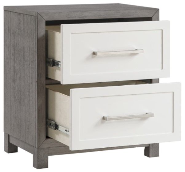 Homelegance® Rowan Gray/Ivory Nightstand-3