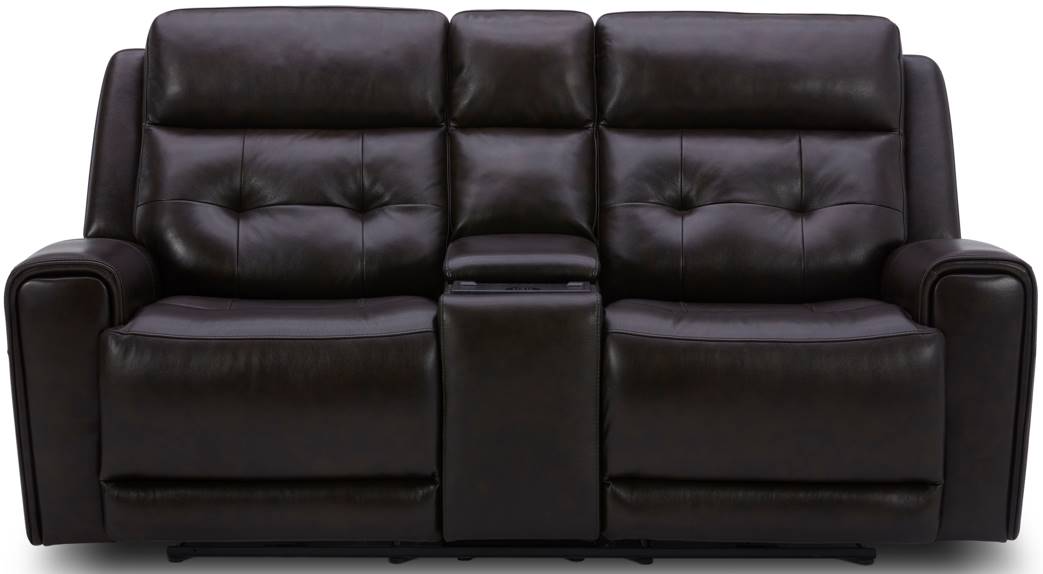 Liberty Furniture Carrington Dark Brown Leather Triple Zero Gravity Power Reclining Loveseat with Console Naylor s Furniture Wilmington OH