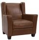 Soft Line 4867 Chestnut All Leather Wing Chair-0