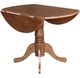 John Thomas Furniture® Dining Essentials Bourbon Oak Round Drop Leaf Pedestal Dining Table-2