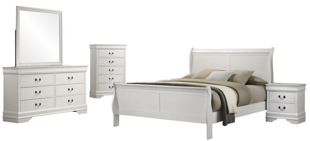 Coaster® Louis Philippe 5-Piece White Queen Bedroom Set-0