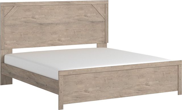 Signature Design by Ashley® Senniberg 4-Piece Light Brown/White King Panel Bed Set-1