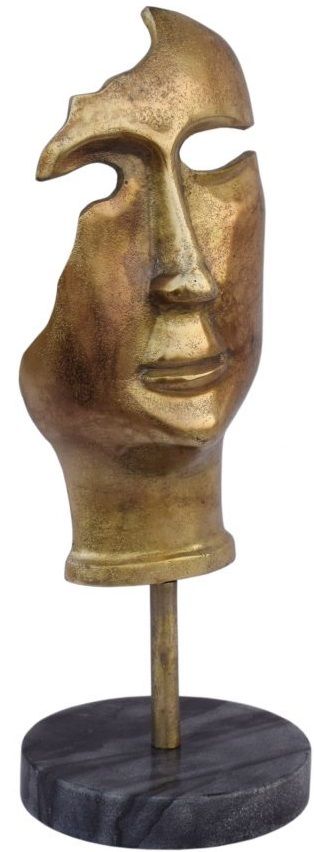 Moe's Home Collection Golden Mask On Stand Statue-1