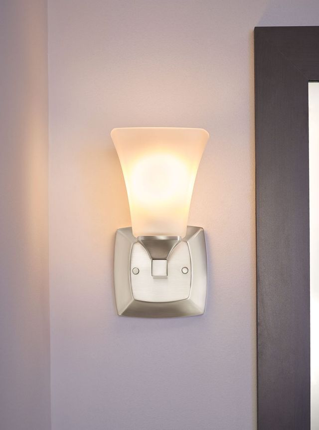 Moen® Voss™ Brushed Nickel One Globe Bath Light-1