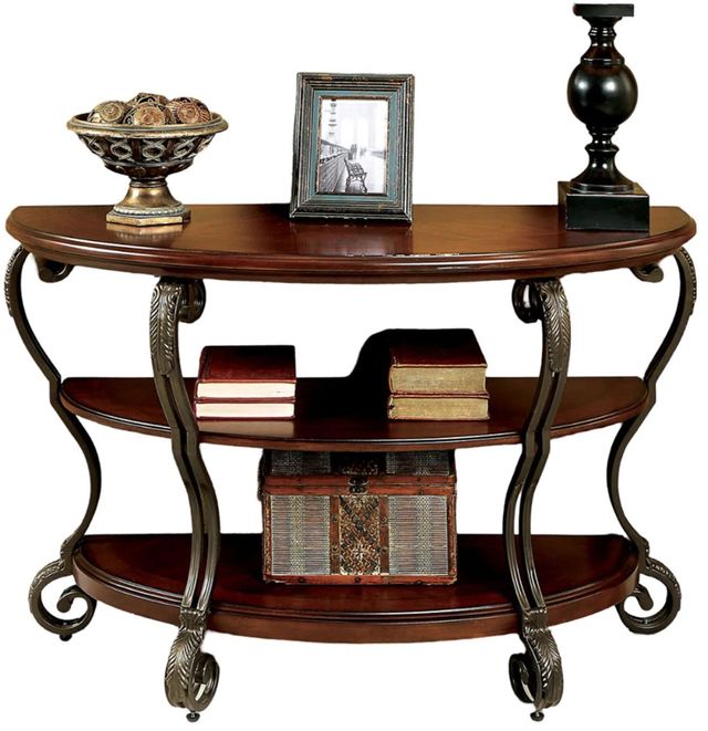 Furniture of America® May Brown Cherry Sofa Table-0