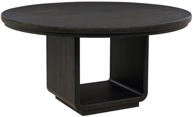 Coaster® Leandro Burnished Black Round Dining Table-0