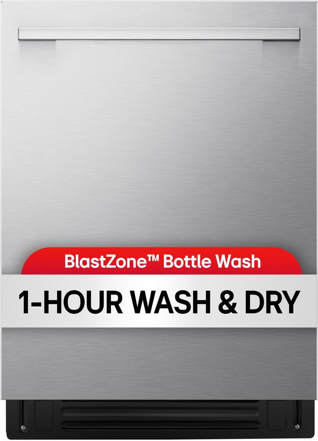 LG 24" PrintProof™ Stainless Steel Top Control Built-In Dishwasher with 1-Hour Wash and Dry, BlastZone™, QuadWash® Pro, TrueSteam® and Dynamic Heat Dry™-1