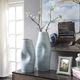 Stylecraft Guzzi Spat Light Blue Tall Indented Ceramic Vase-4
