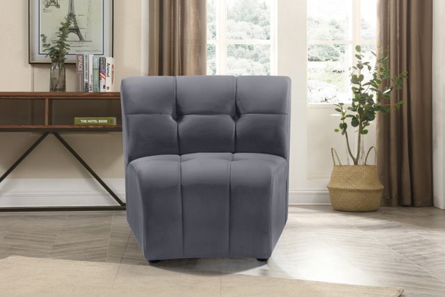 Meridian Furniture Limitless Grey Velvet Modular Chair-1