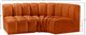 Meridian Furniture Arc 3-Piece Cognac Sectional-2