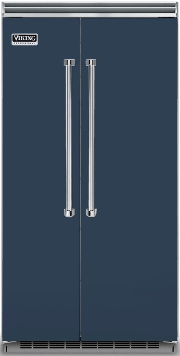 Viking 5 Series 42 in. 25.3 Cu. Ft. Slate Blue Professional Built In Side by Side Refrigerator