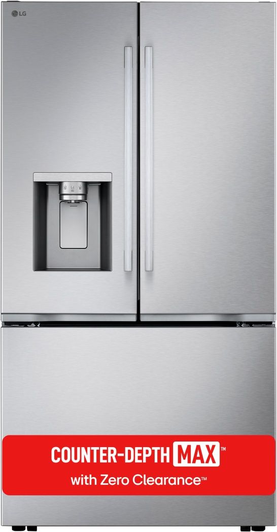 LG 36" 23.7 Cu. Ft. PrintProof™ Stainless Steel Counter Depth MAX™ with Zero Clearance™ French Door Refrigerator-8
