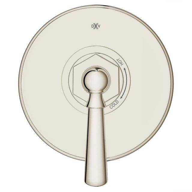 DXV Oak Hill® Platinum Nickel Single Handle Pressure Balance Valve Trim Only with Lever Handle-1