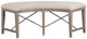 Magnussen Home® Paxton Place Baja Fog/Dovetail Gray Curved Upholstered Bench-1