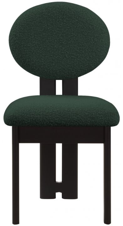 Meridian Furniture Napa Green/Black Boucle Upholstered Dining Chair-1