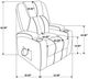 Coaster® Louie Gray Upholstered Power Reclining Chair Lift and Massage-2