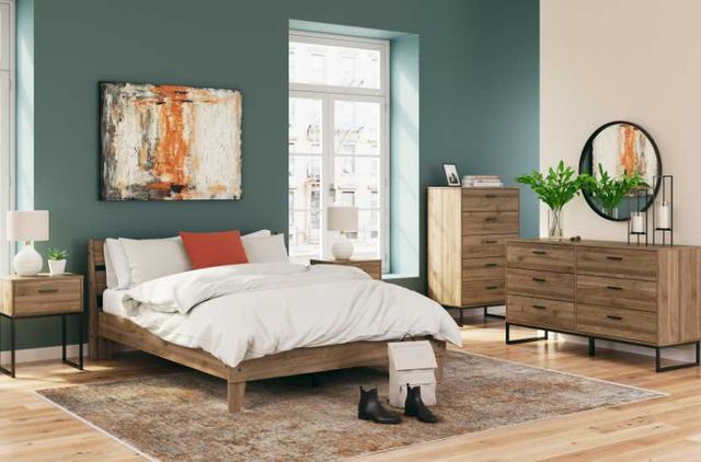 Signature Design by Ashley® Deanlow Honey Queen Platform Panel Bed-4
