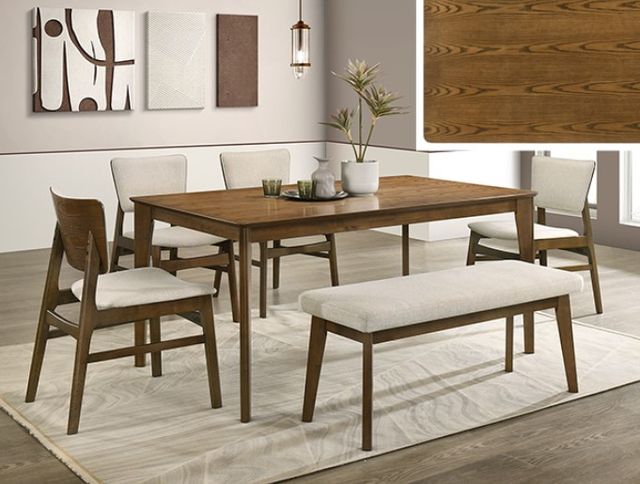 Crown Mark Rolstan Beige/Brown Dining Side Chair-1