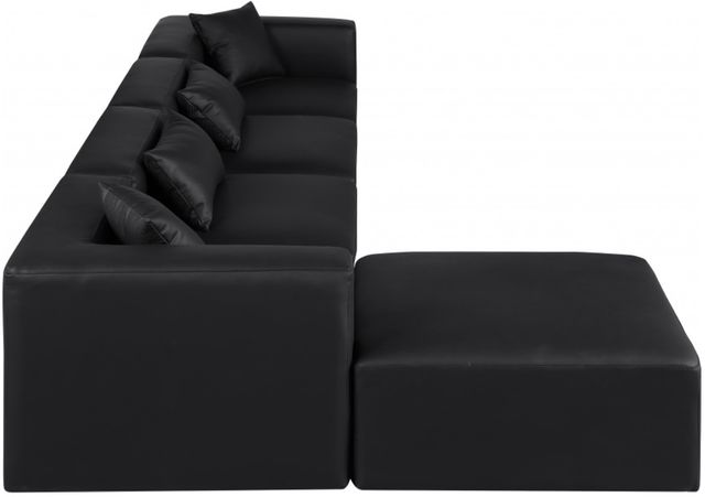 Meridian Furniture Cube 5-Piece Black Modular Sectional with Ottoman-3