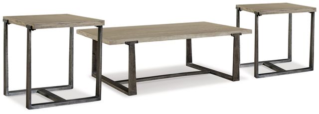 Signature Design by Ashley® Dalenville 3-Piece Gray Living Room Table Set-0