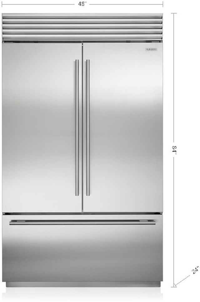 Sub-Zero® Classic 48" 28.9 Cu. Ft. Stainless Steel Smart French Door Refrigerator-3