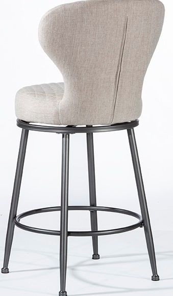 HH2 Home Melange Ivory Upholstered Counter Stool-2