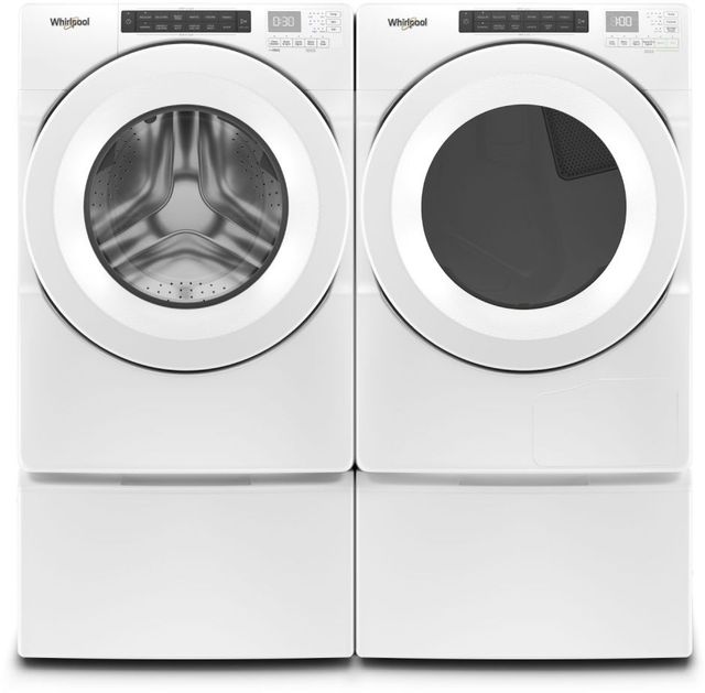 Whirlpool® White Front Load Washer & Gas Dryer Laundry Pair-3