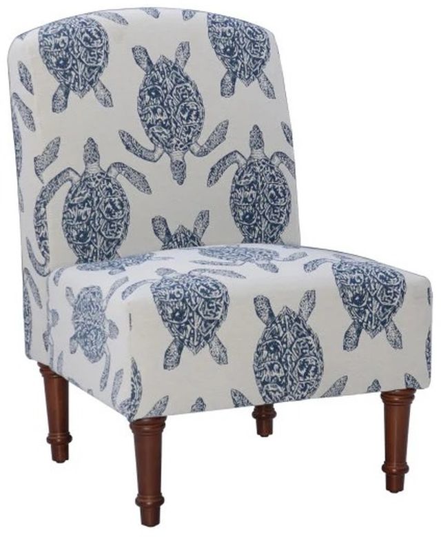 Powell® Tortuga Beige/Indigo Accent Chair-0