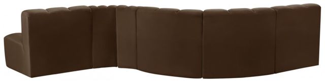 Meridian Furniture Arc 6-Piece Brown Velvet Sectional-3