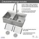 Forno Acqua MultiSINK Stainless Steel 33" Dual Mount Double Bowl Sink with Faucet and Waterfall-2