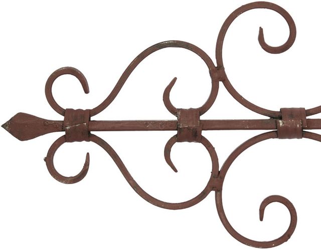 Deco Marche Brown Scroll Long Slim Wall Decor-1