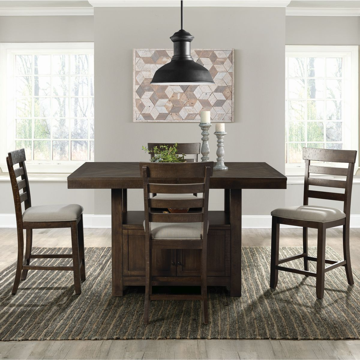 Elements International Colorado Counter Height Dining Side Chair - Thumbnail 3