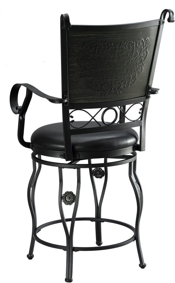 Powell® Lina Big and Tall Black Counter Stool-4