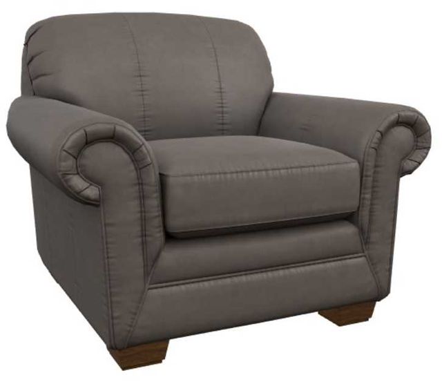 La-Z-Boy® Mackenzie Greystone Leather Chair-0